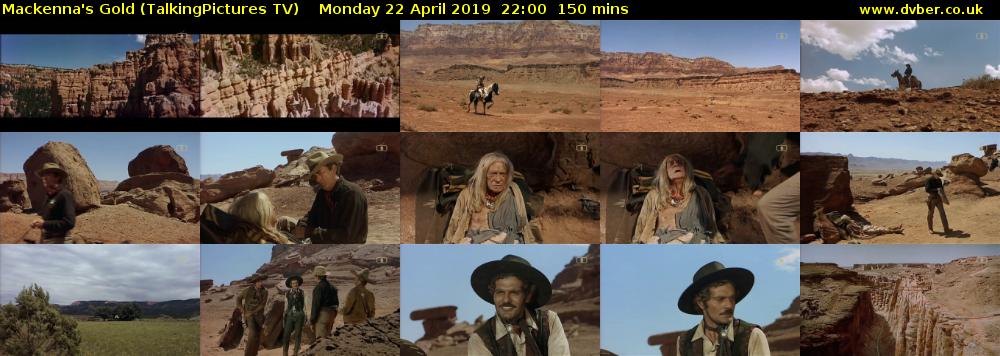 Mackenna's Gold (TalkingPictures TV) Monday 22 April 2019 22:00 - 00:30