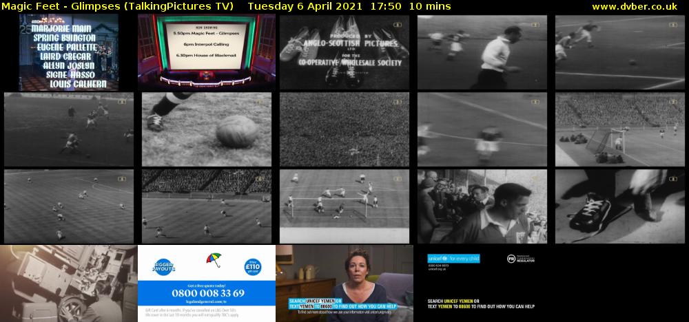 Magic Feet - Glimpses (TalkingPictures TV) Tuesday 6 April 2021 17:50 - 18:00
