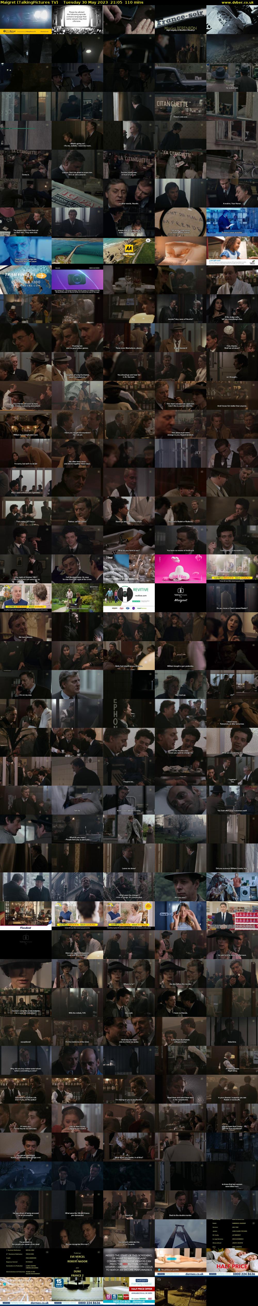 Maigret (TalkingPictures TV) Tuesday 30 May 2023 21:05 - 22:55