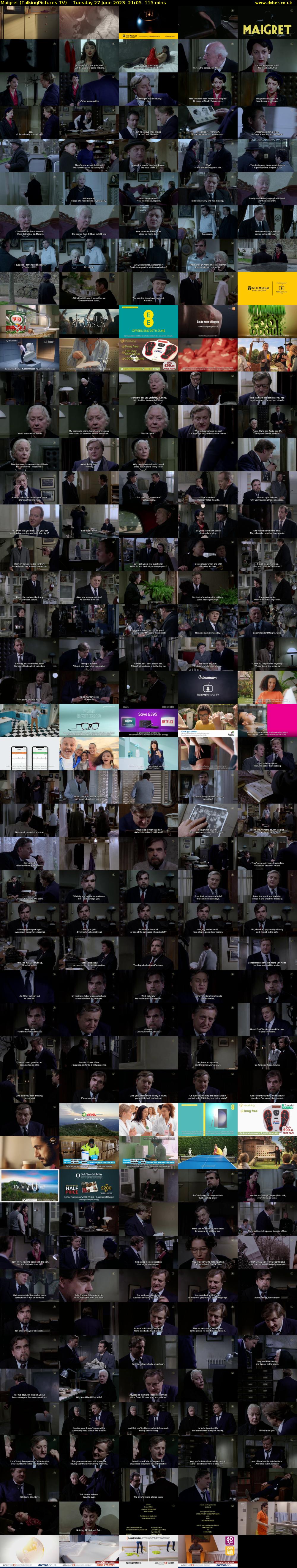 Maigret (TalkingPictures TV) Tuesday 27 June 2023 21:05 - 23:00