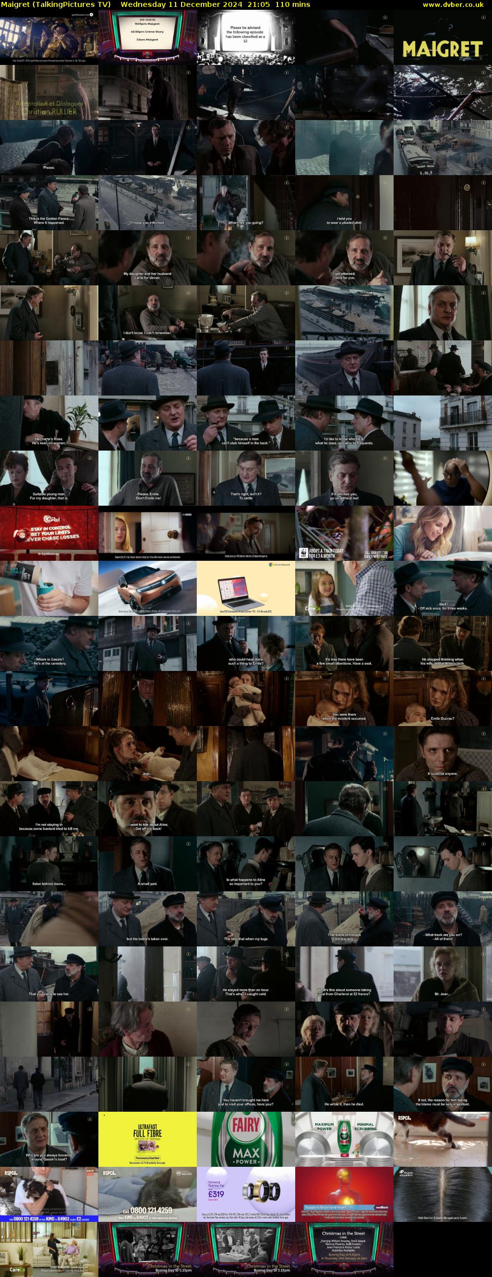 Maigret (TalkingPictures TV) Wednesday 11 December 2024 21:05 - 22:55