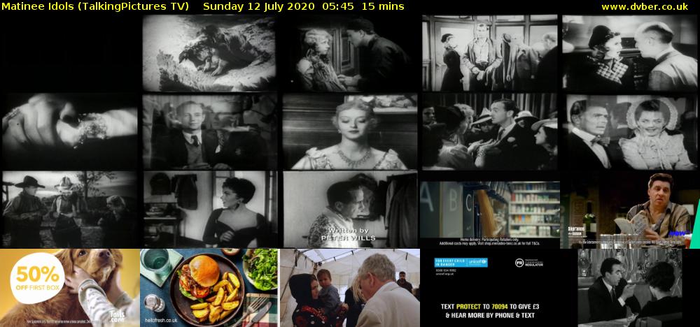 Matinee Idols (TalkingPictures TV) Sunday 12 July 2020 05:45 - 06:00