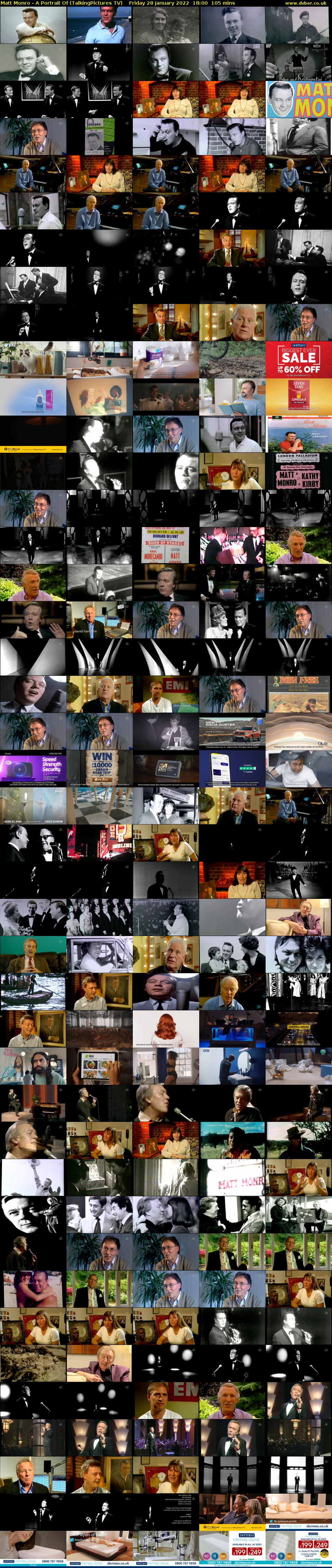 Matt Monro - A Portrait Of (TalkingPictures TV) Friday 28 January 2022 18:00 - 19:45
