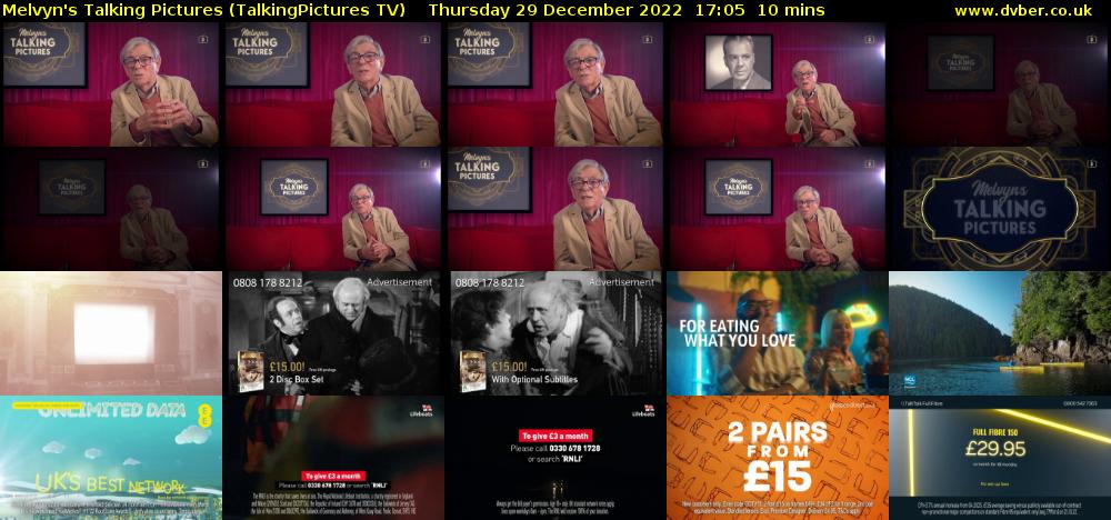 Melvyn's Talking Pictures (TalkingPictures TV) Thursday 29 December 2022 17:05 - 17:15