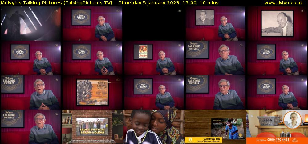 Melvyn's Talking Pictures (TalkingPictures TV) Thursday 5 January 2023 15:00 - 15:10