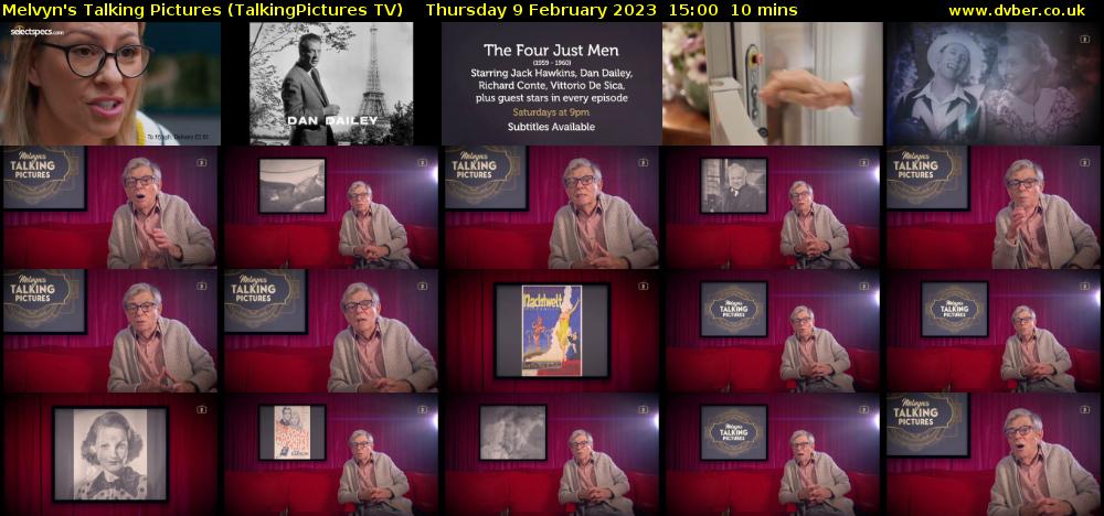Melvyn's Talking Pictures (TalkingPictures TV) Thursday 9 February 2023 15:00 - 15:10