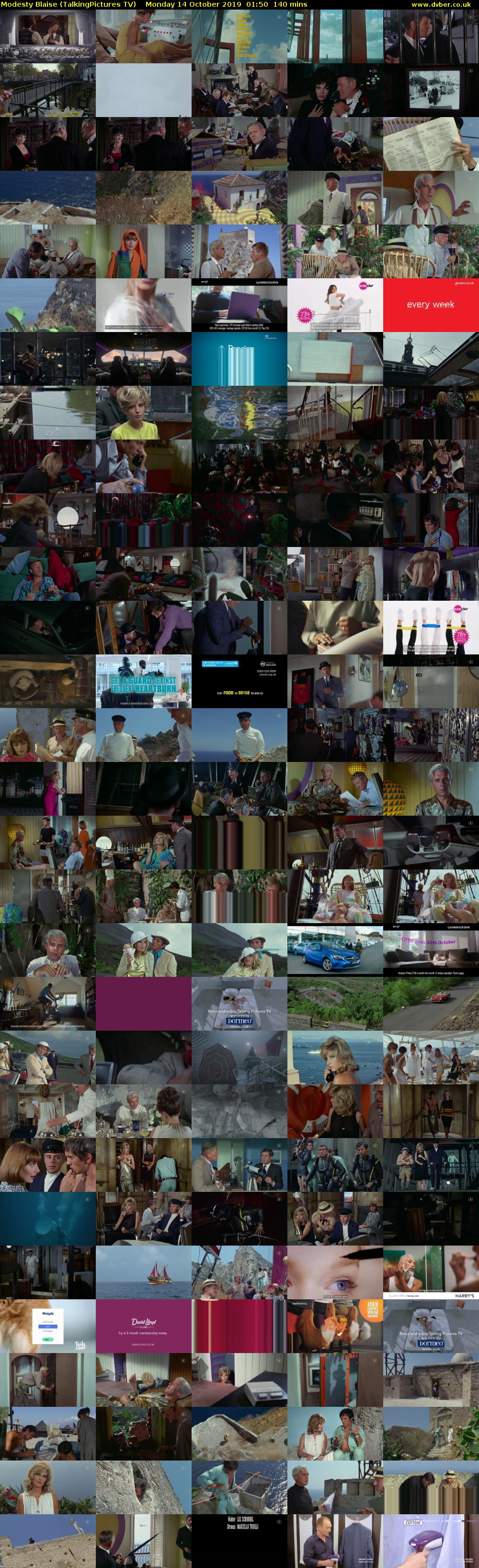 Modesty Blaise (TalkingPictures TV) Monday 14 October 2019 01:50 - 04:10