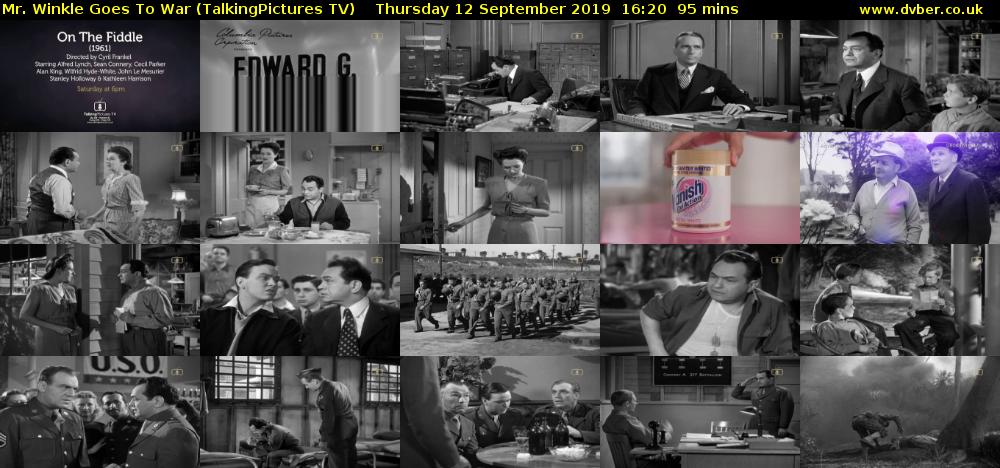 Mr. Winkle Goes To War (TalkingPictures TV) Thursday 12 September 2019 16:20 - 17:55