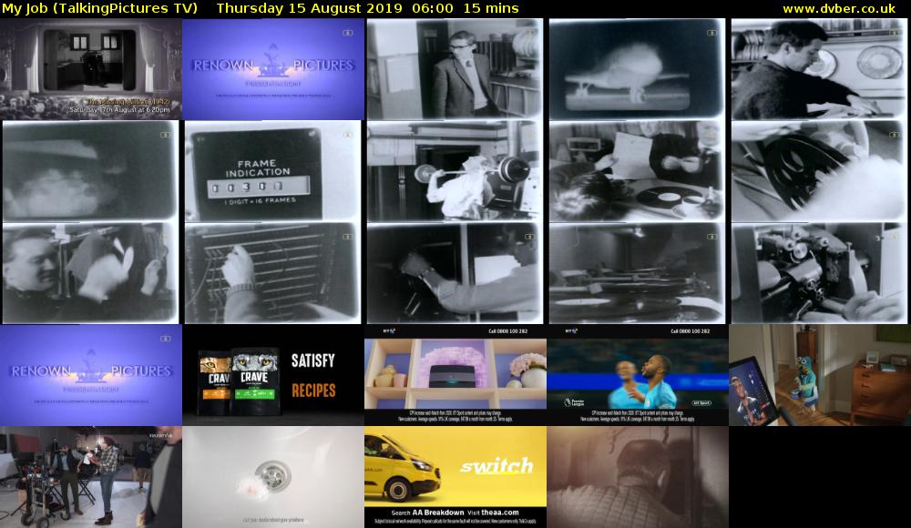 My Job (TalkingPictures TV) Thursday 15 August 2019 06:00 - 06:15