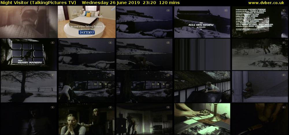 Night Visitor (TalkingPictures TV) Wednesday 26 June 2019 23:20 - 01:20