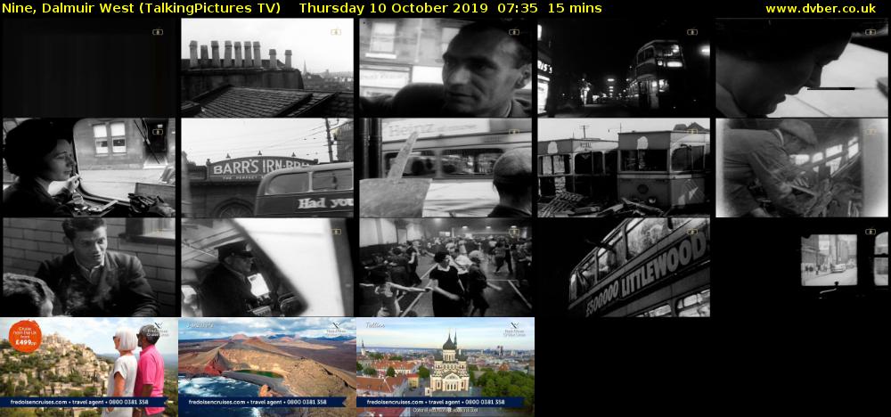 Nine, Dalmuir West (TalkingPictures TV) Thursday 10 October 2019 07:35 - 07:50