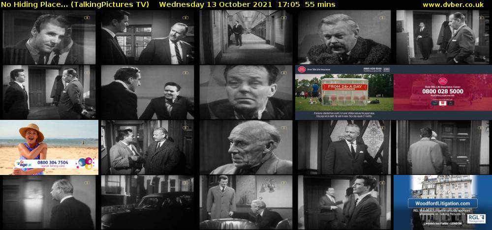 No Hiding Place... (TalkingPictures TV) Wednesday 13 October 2021 17:05 - 18:00