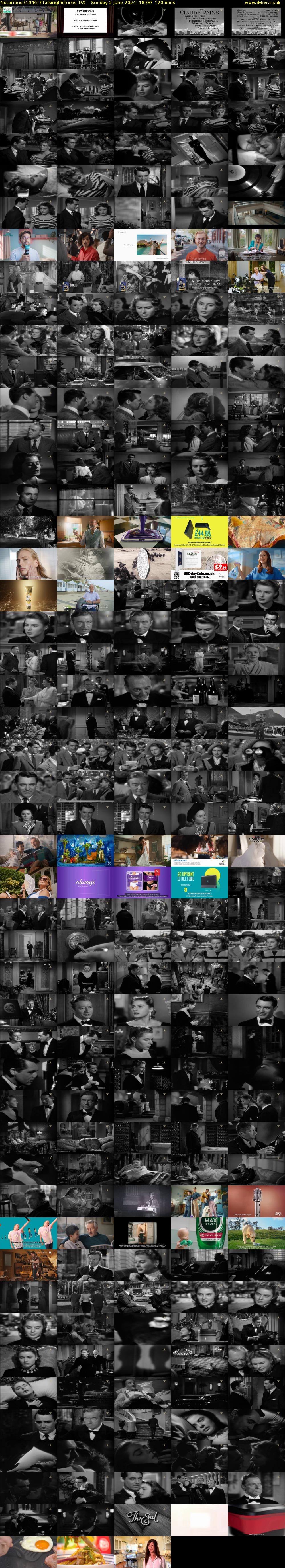 Notorious (1946) (TalkingPictures TV) Sunday 2 June 2024 18:00 - 20:00
