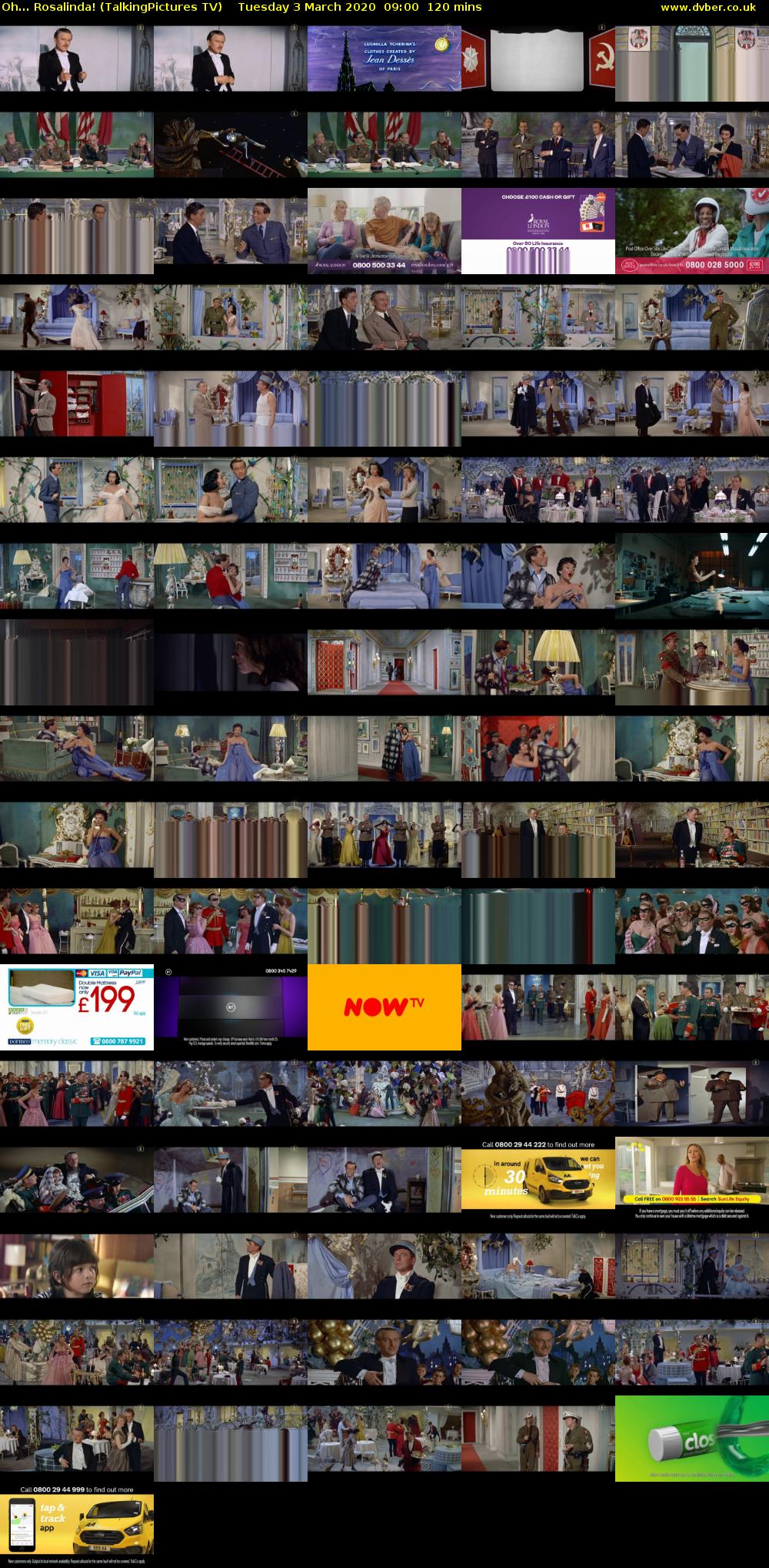 Oh... Rosalinda! (TalkingPictures TV) Tuesday 3 March 2020 09:00 - 11:00