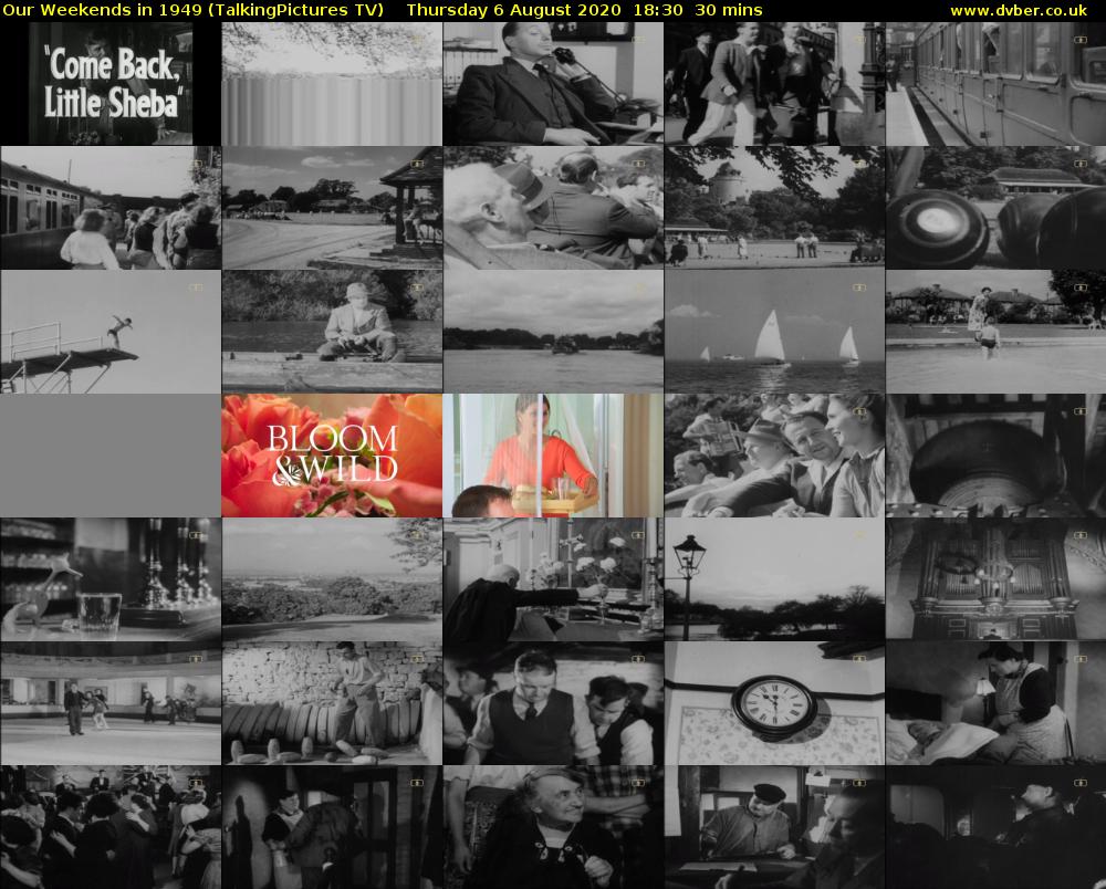 Our Weekends in 1949 (TalkingPictures TV) Thursday 6 August 2020 18:30 - 19:00
