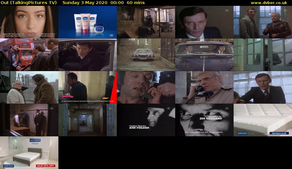 Out (TalkingPictures TV) Sunday 3 May 2020 00:00 - 01:00
