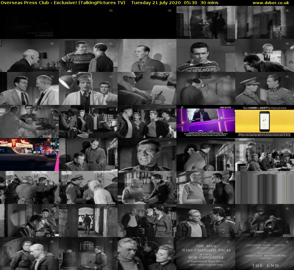 Overseas Press Club - Exclusive! (TalkingPictures TV) Tuesday 21 July 2020 05:30 - 06:00