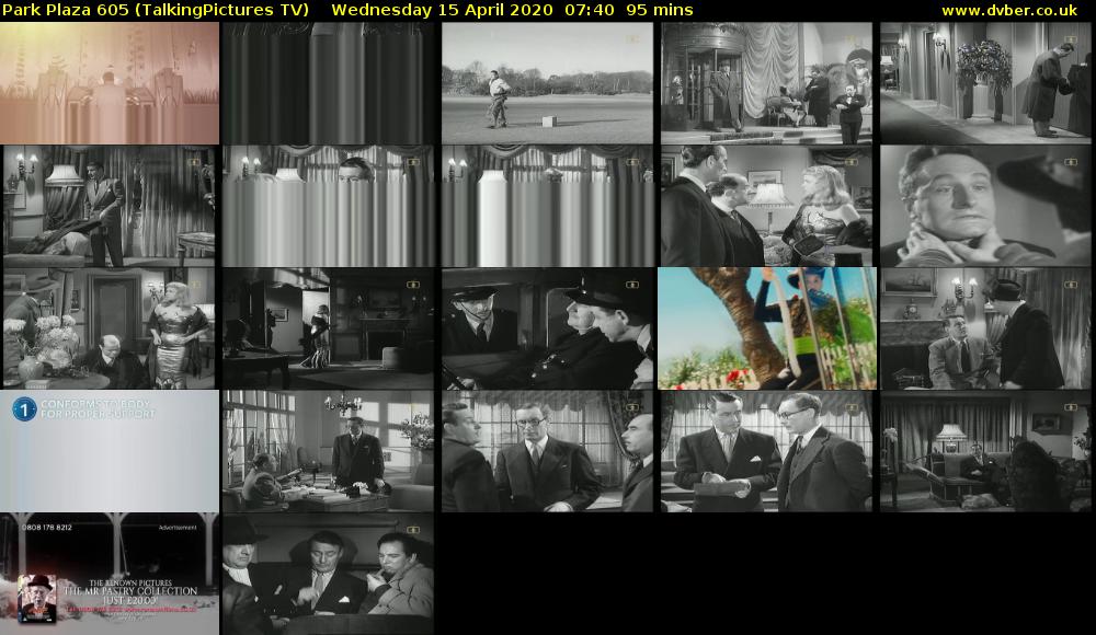 Park Plaza 605 (TalkingPictures TV) Wednesday 15 April 2020 07:40 - 09:15
