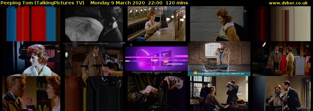 Peeping Tom (TalkingPictures TV) Monday 9 March 2020 22:00 - 00:00
