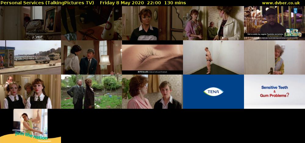 Personal Services (TalkingPictures TV) Friday 8 May 2020 22:00 - 00:10