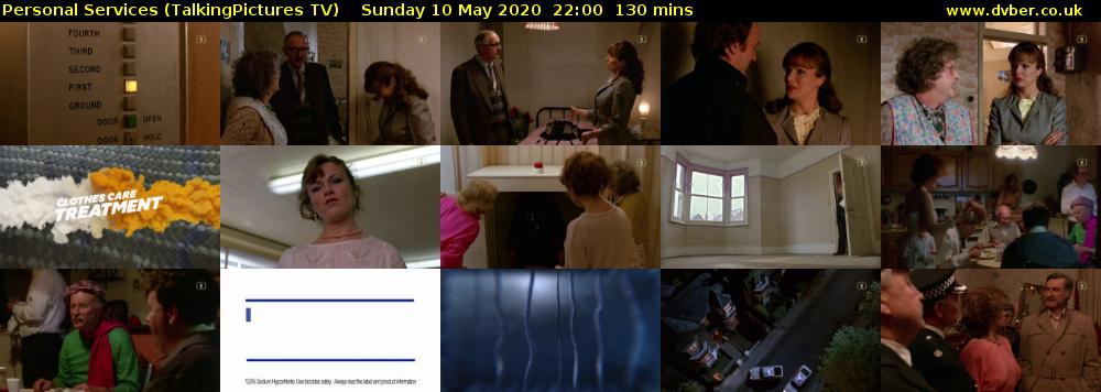 Personal Services (TalkingPictures TV) Sunday 10 May 2020 22:00 - 00:10