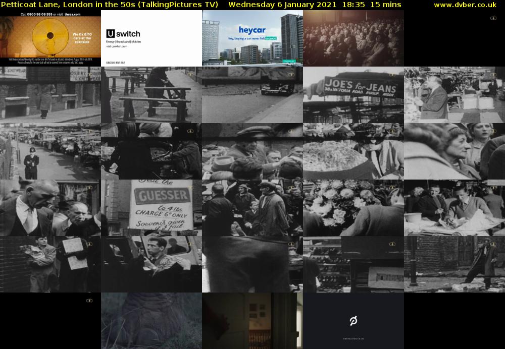 Petticoat Lane, London in the 50s (TalkingPictures TV) Wednesday 6 January 2021 18:35 - 18:50