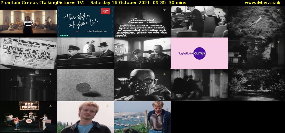 Phantom Creeps (TalkingPictures TV) Saturday 16 October 2021 09:35 - 10:05