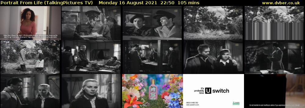 Portrait From Life (TalkingPictures TV) Monday 16 August 2021 22:50 - 00:35