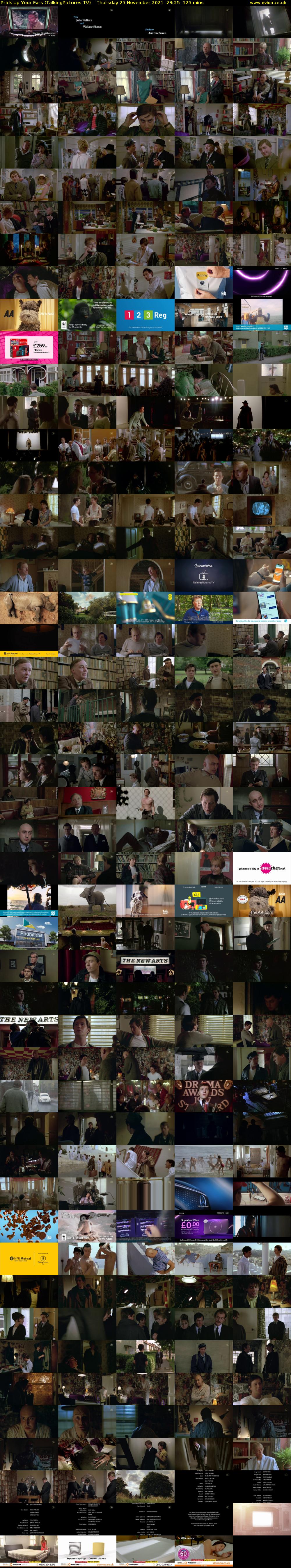 Prick Up Your Ears (TalkingPictures TV) Thursday 25 November 2021 23:25 - 01:30