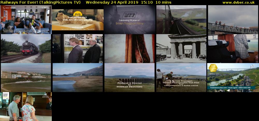 Railways For Ever! (TalkingPictures TV) Wednesday 24 April 2019 15:10 - 15:20
