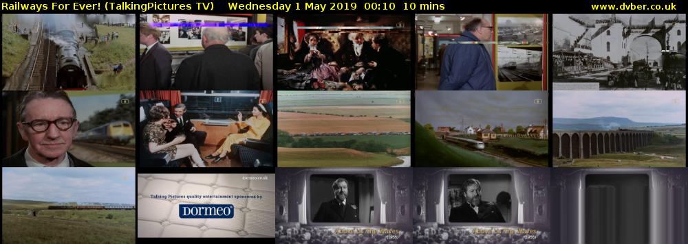 Railways For Ever! (TalkingPictures TV) Wednesday 1 May 2019 00:10 - 00:20