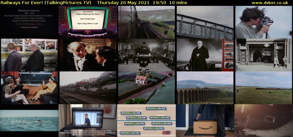 Railways For Ever! (TalkingPictures TV) Thursday 20 May 2021 19:50 - 20:00