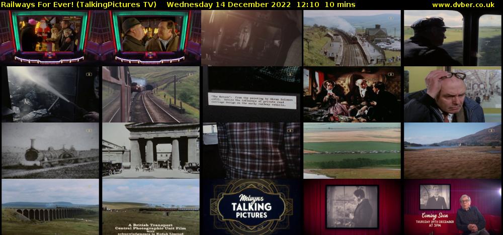 Railways For Ever! (TalkingPictures TV) Wednesday 14 December 2022 12:10 - 12:20