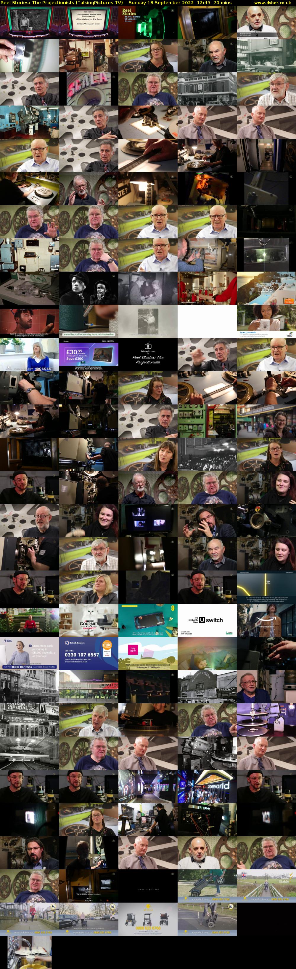 Reel Stories: The Projectionists (TalkingPictures TV) Sunday 18 September 2022 12:45 - 13:55