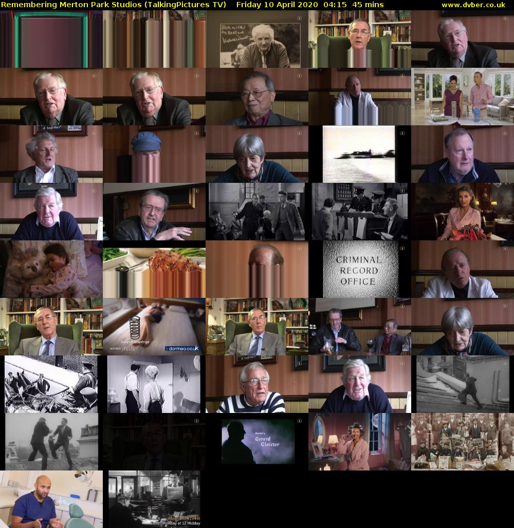 Remembering Merton Park Studios (TalkingPictures TV) Friday 10 April 2020 04:15 - 05:00