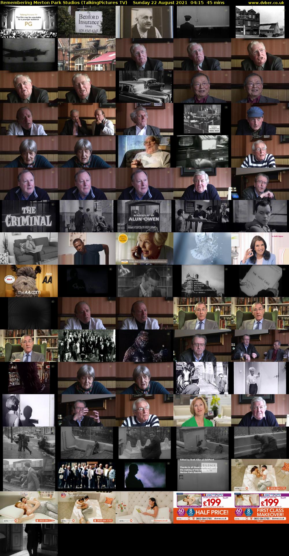 Remembering Merton Park Studios (TalkingPictures TV) Sunday 22 August 2021 04:15 - 05:00