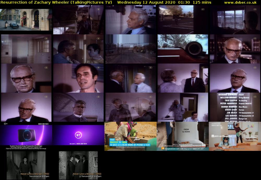 Resurrection of Zachary Wheeler (TalkingPictures TV) Wednesday 12 August 2020 01:30 - 03:35