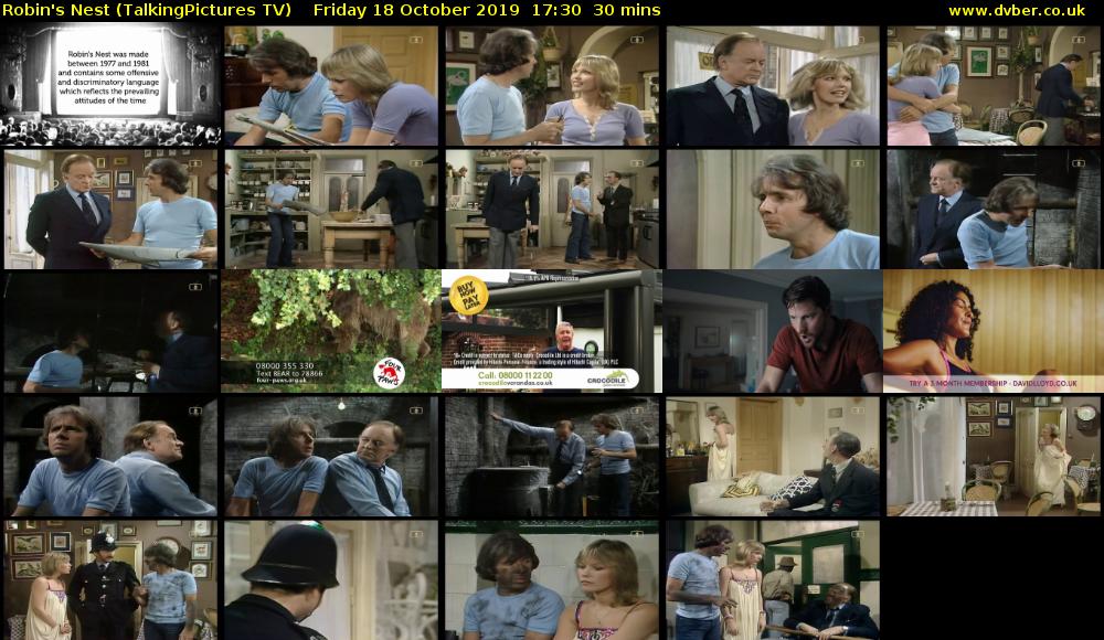 Robin's Nest (TalkingPictures TV) Friday 18 October 2019 17:30 - 18:00