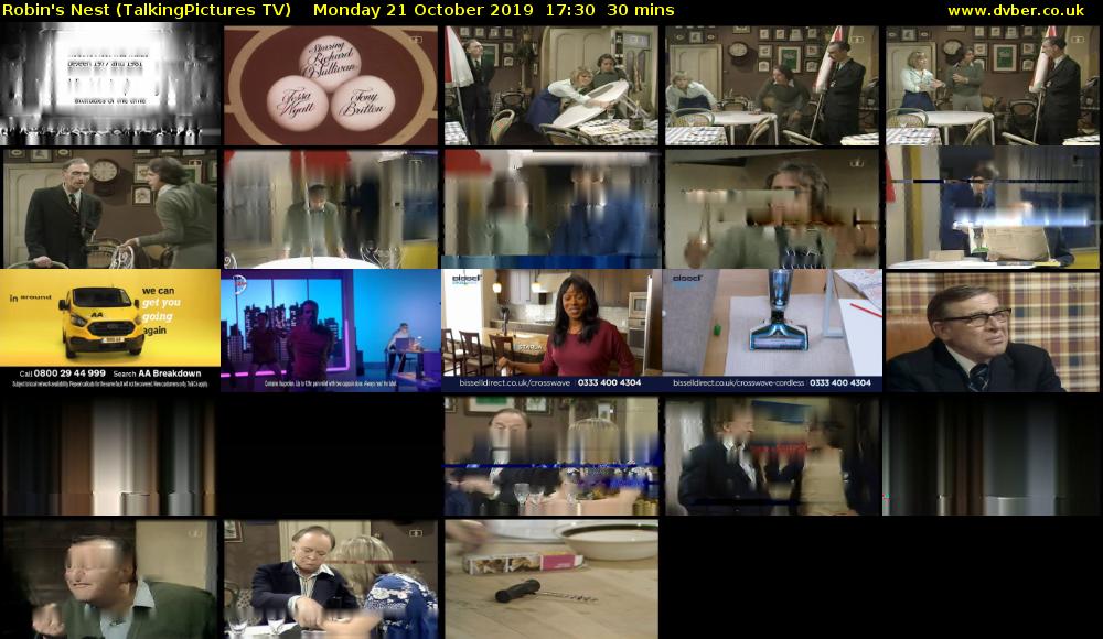 Robin's Nest (TalkingPictures TV) Monday 21 October 2019 17:30 - 18:00