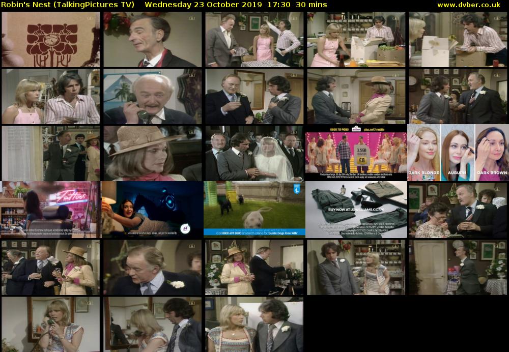 Robin's Nest (TalkingPictures TV) Wednesday 23 October 2019 17:30 - 18:00