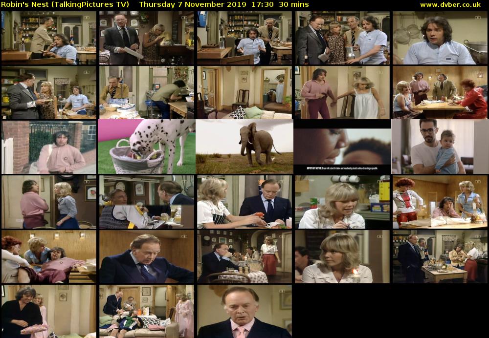 Robin's Nest (TalkingPictures TV) Thursday 7 November 2019 17:30 - 18:00
