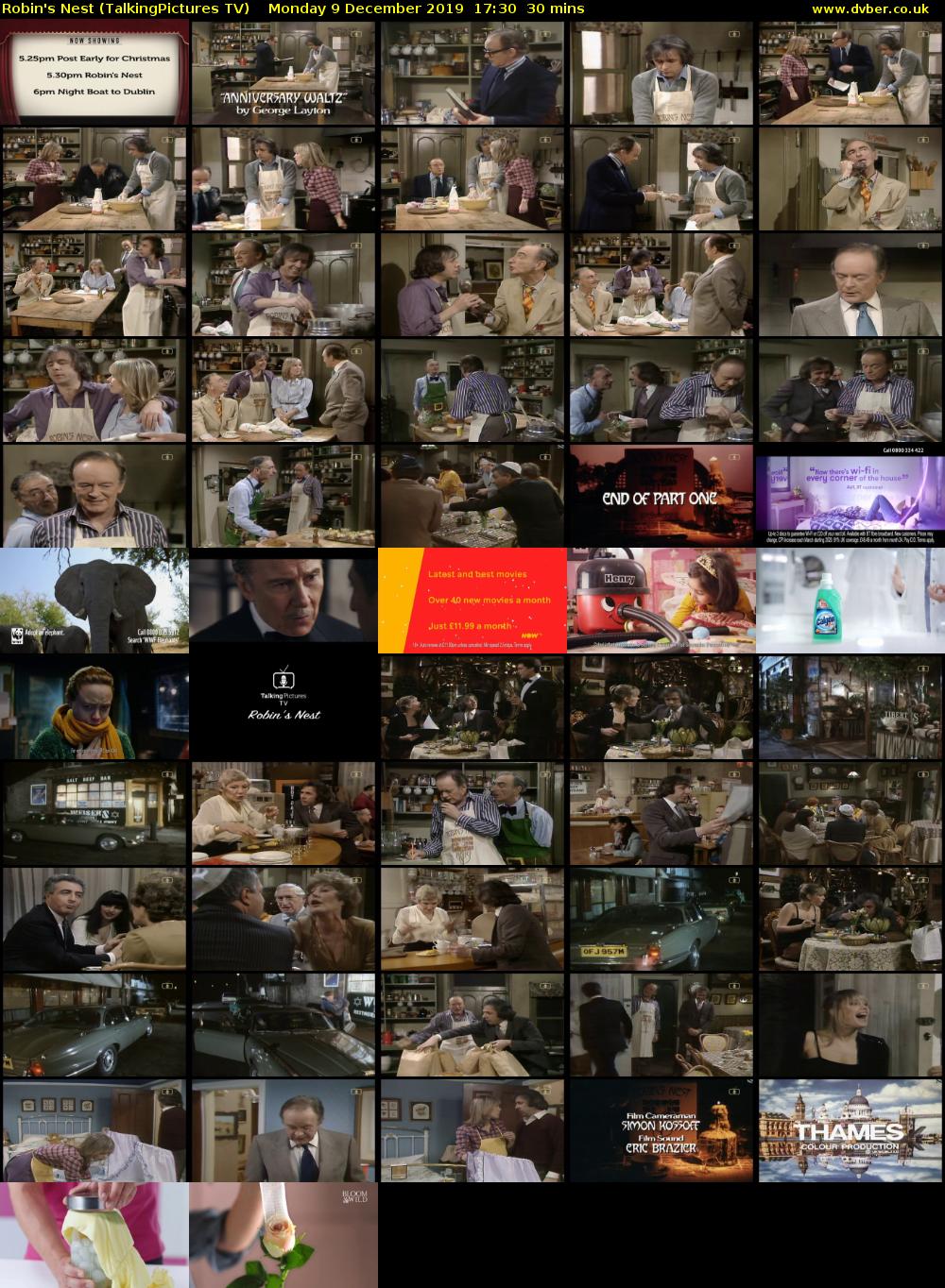 Robin's Nest (TalkingPictures TV) Monday 9 December 2019 17:30 - 18:00