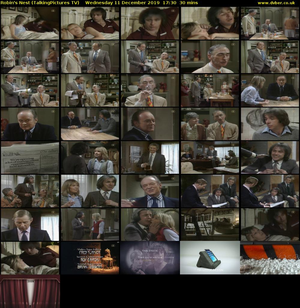 Robin's Nest (TalkingPictures TV) Wednesday 11 December 2019 17:30 - 18:00