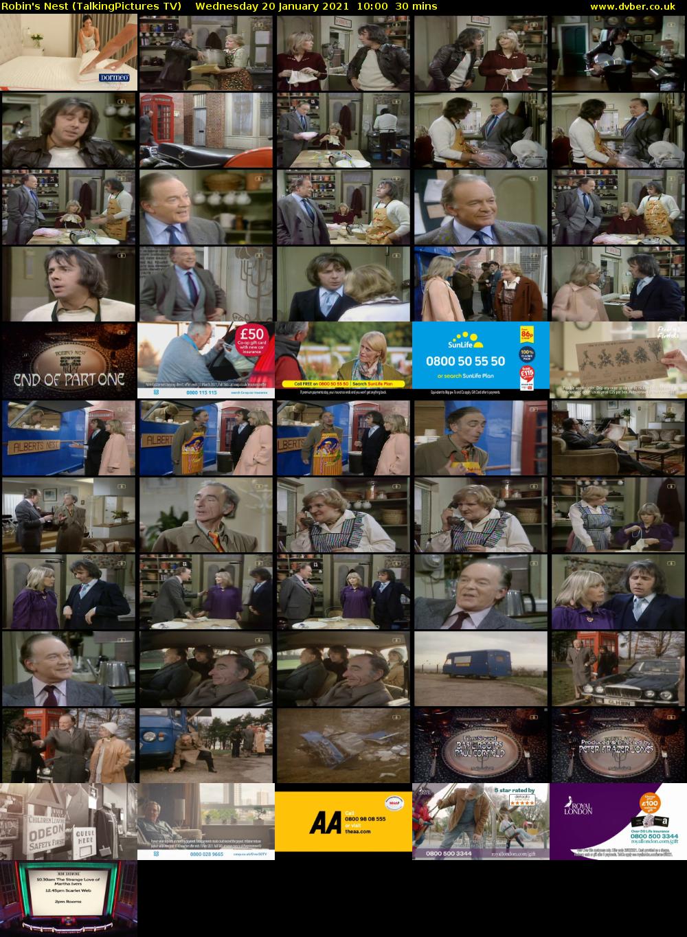 Robin's Nest (TalkingPictures TV) Wednesday 20 January 2021 10:00 - 10:30