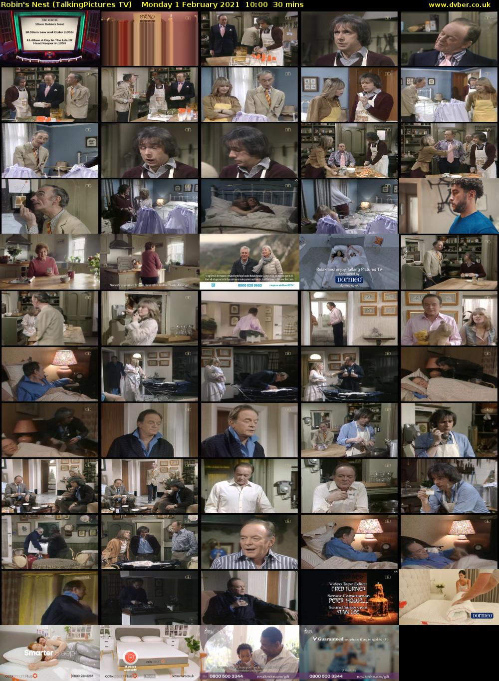 Robin's Nest (TalkingPictures TV) Monday 1 February 2021 10:00 - 10:30