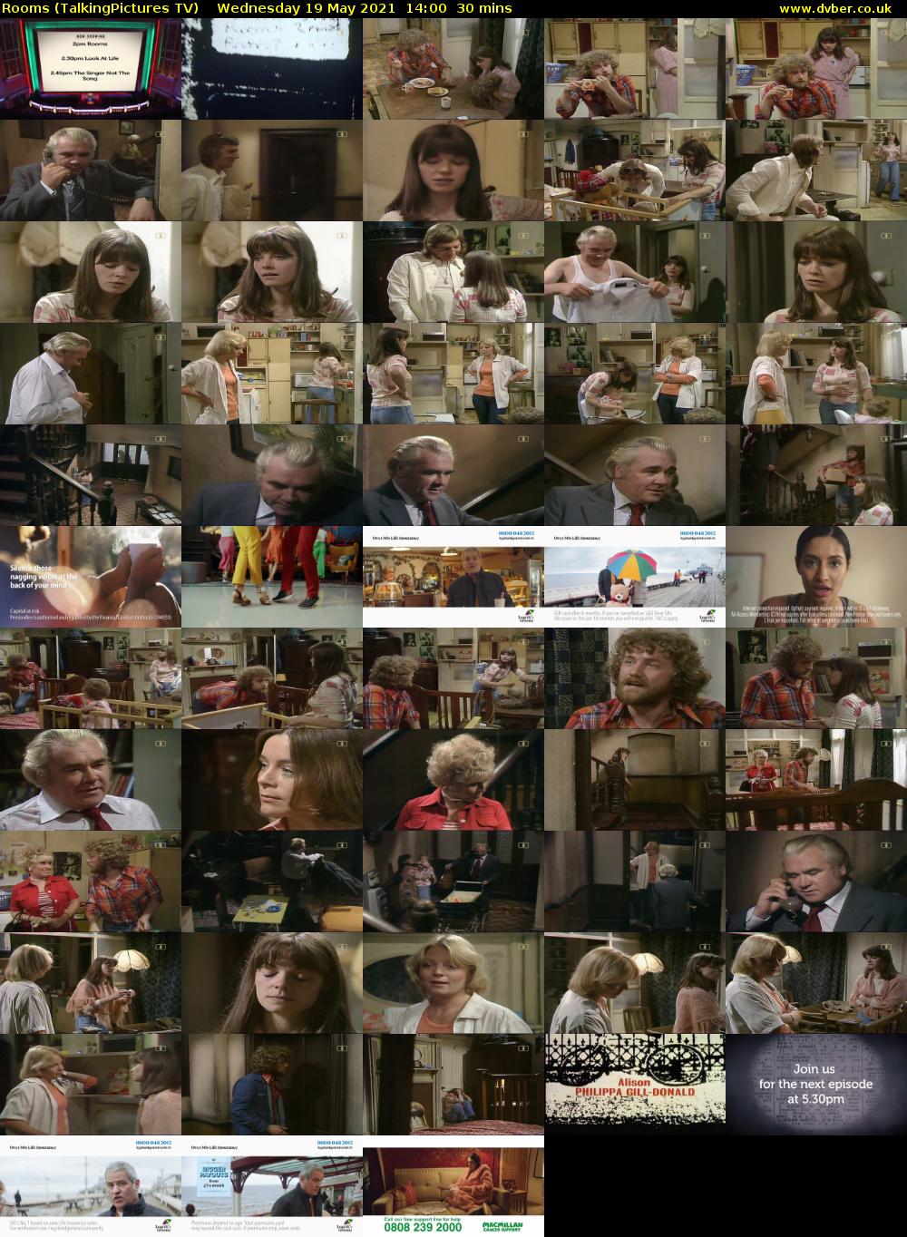 Rooms (TalkingPictures TV) Wednesday 19 May 2021 14:00 - 14:30