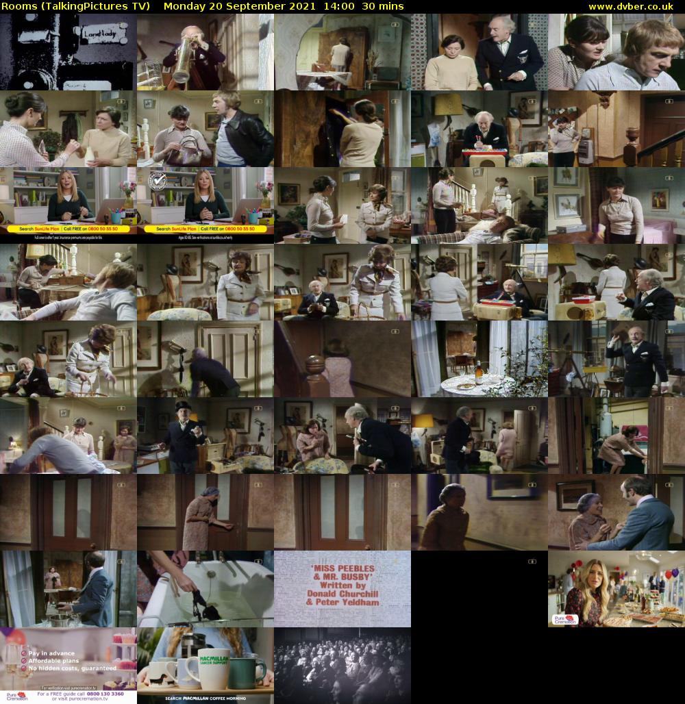 Rooms (TalkingPictures TV) Monday 20 September 2021 14:00 - 14:30