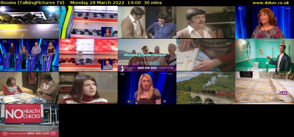 Rooms (TalkingPictures TV) Monday 28 March 2022 14:00 - 14:30