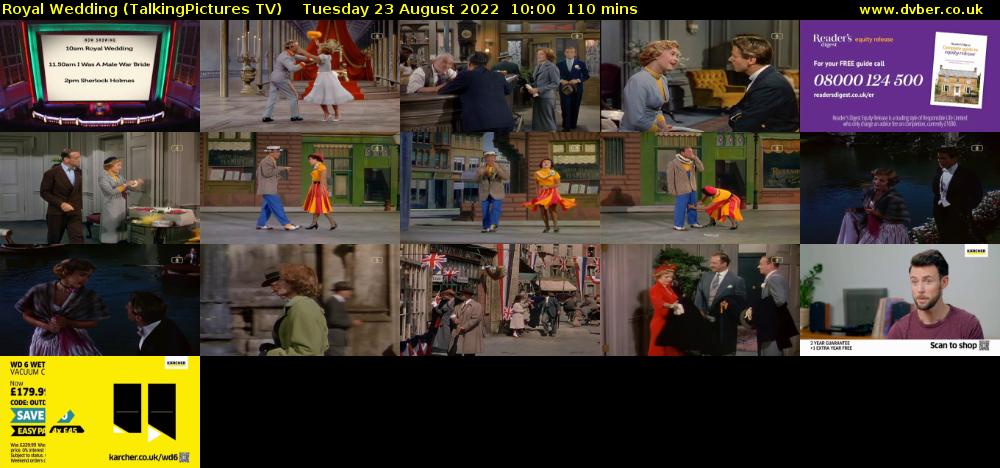 Royal Wedding (TalkingPictures TV) Tuesday 23 August 2022 10:00 - 11:50