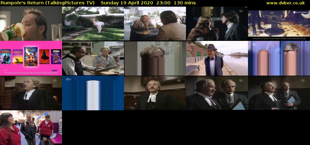 Rumpole's Return (TalkingPictures TV) Sunday 19 April 2020 23:00 - 01:10